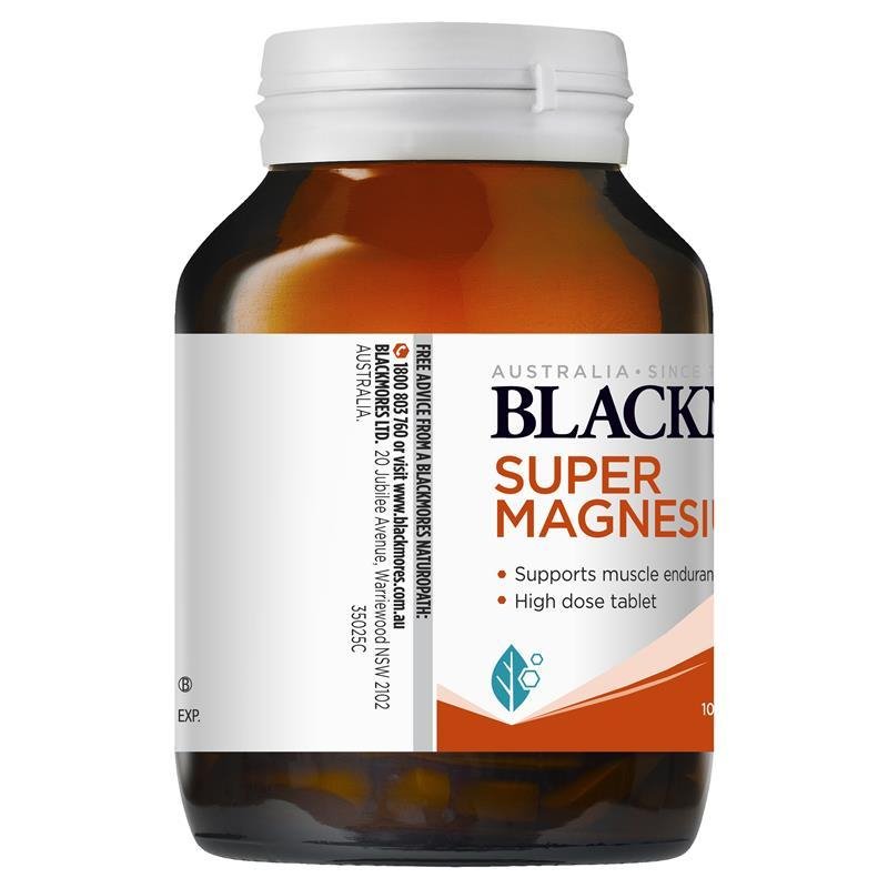 Blackmores Super Magnesium Plus 100 Tablets August 2025