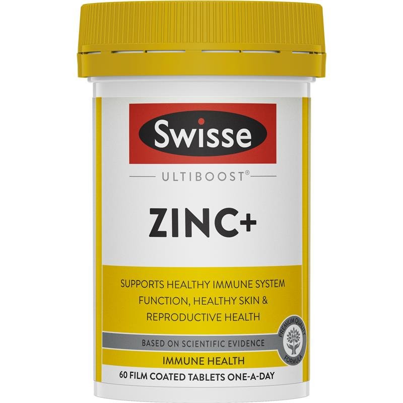 Swisse Ultiboost Zinc+ 60 Tablets May 2025