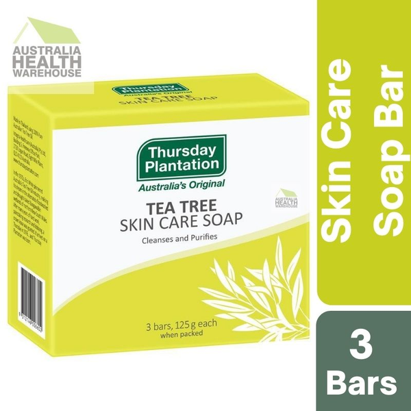 Thursday Plantation Tea Tree 3 Soap Bars x 125g March 2027