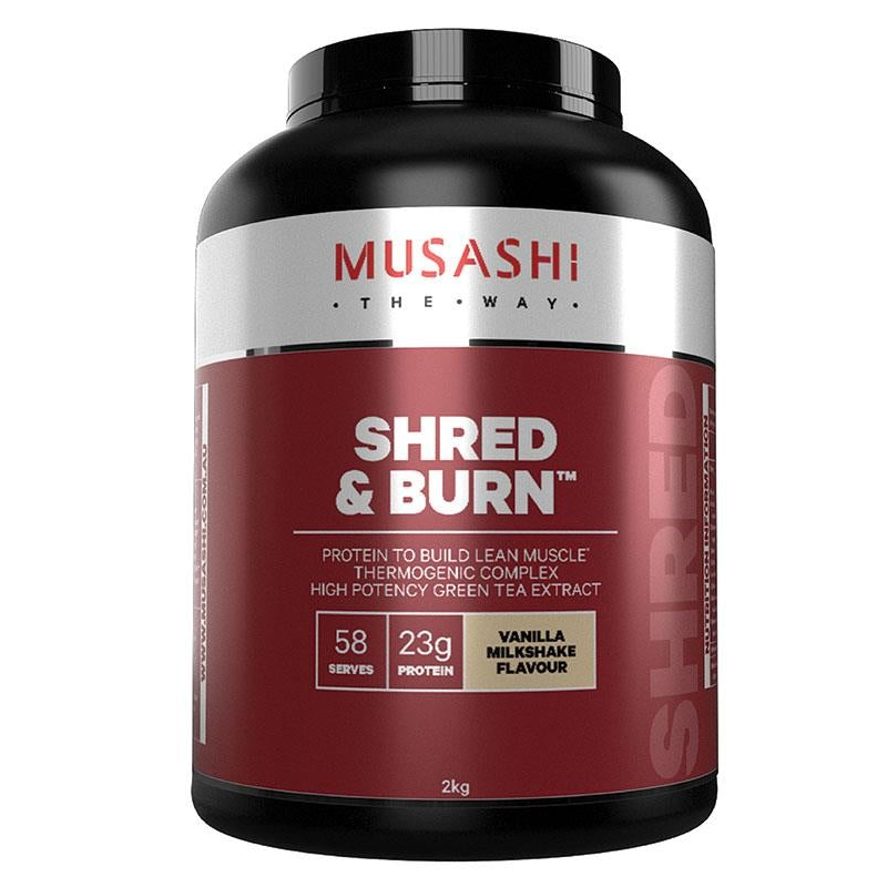 Musashi Shred & Burn Vanilla Milkshake Flavour 2kg May 2025