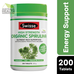 Swisse Ultiboost High Strength Organic Spirulina 200 Tablets January 2025