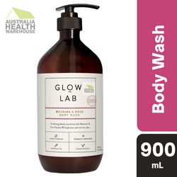 [Expiry: 07/2025] Glow Lab Rhubarb & Rose Body Wash 900mL
