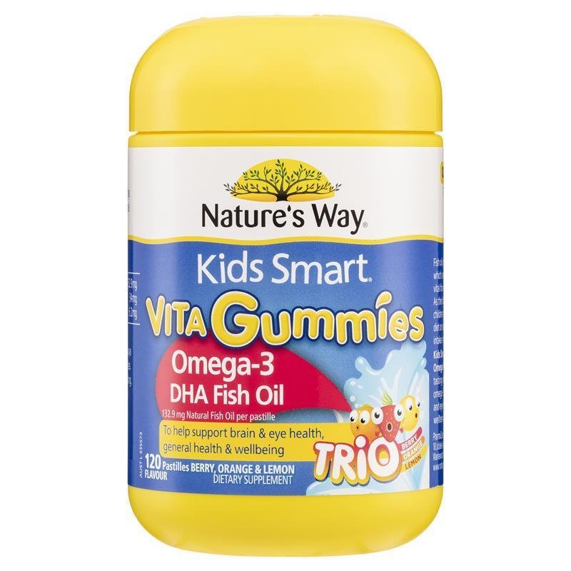 Nature's Way Kids Smart Vita Gummies Omega-3 DHA Fish Oil 120 Pastilles January 2025