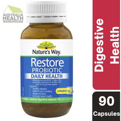 Nature's Way Restore Probiotic Daily Health 90 Capsules August 2024