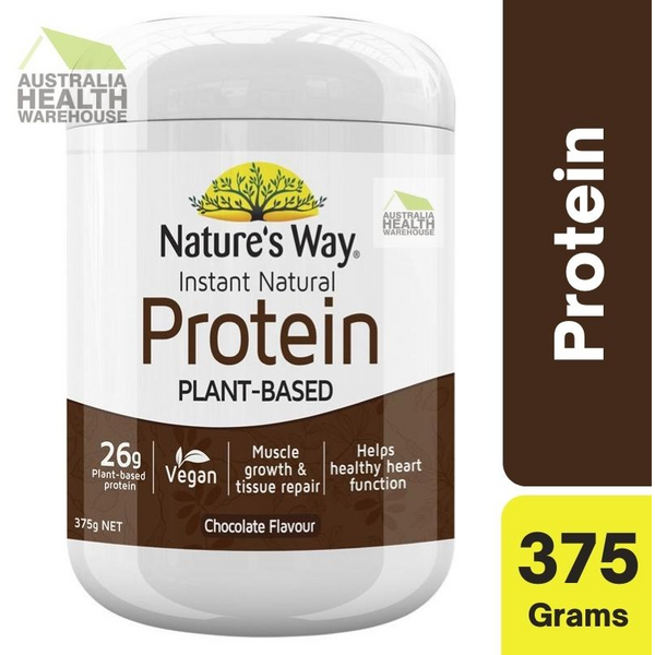 Nature's Way Instant Natural Protein Plant-Based Powder Chocolate Flavour 375g January 2025