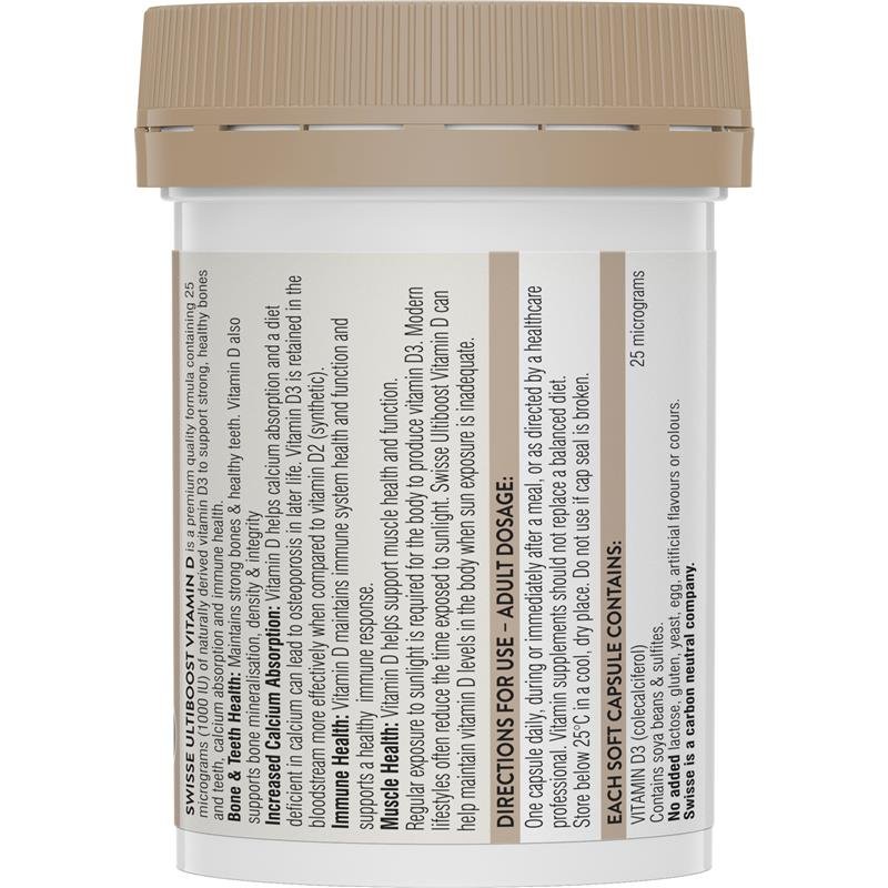 [Expiry: 01/2025] Swisse Ultiboost Vitamin D 60 Capsules