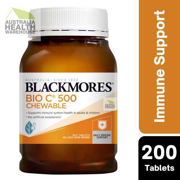 Blackmores Bio C 500mg 200 Chewable Tablets Vitamin C March 2024
