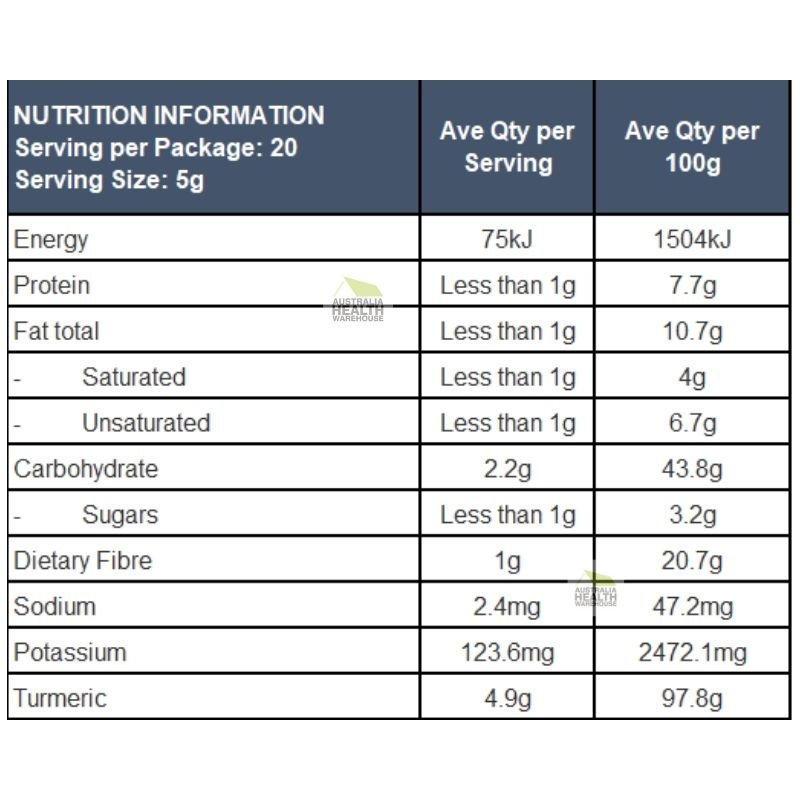 Bioglan Hi-Zorb Turmeric Powder 100g August 2024