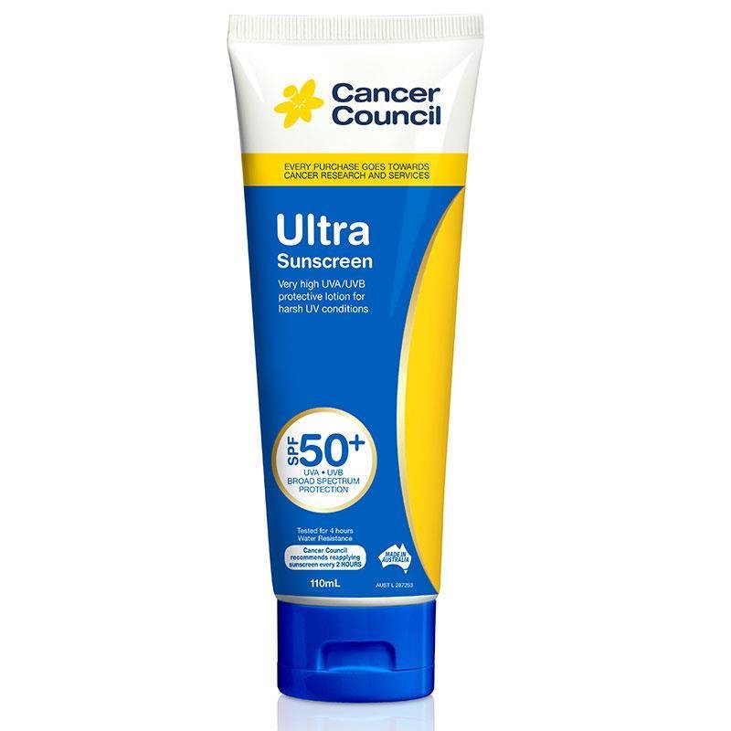 Cancer Council Ultra Sunscreen SPF 50+ Tube 110mL May 2025