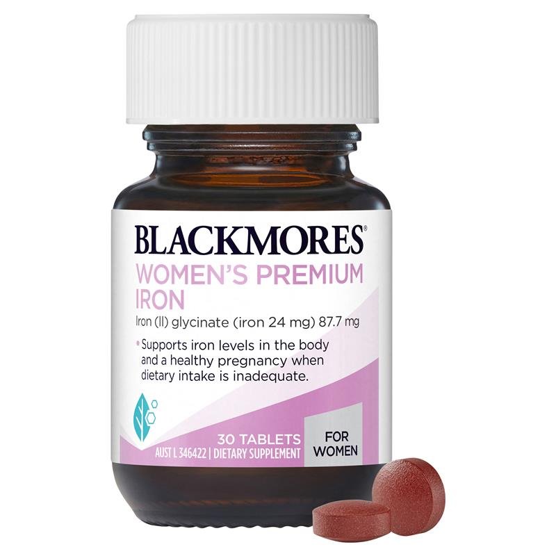 Blackmores Women’s Premium Iron 30 Tablets August 2024