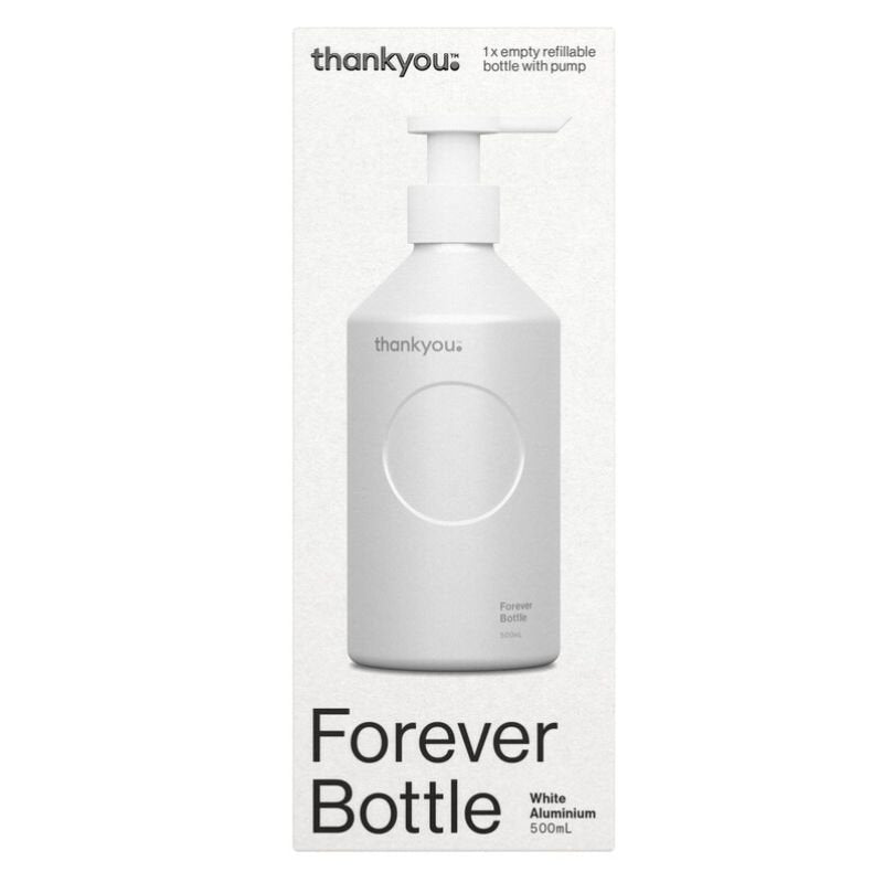 Thankyou Forever Bottle White Aluminium 500mL