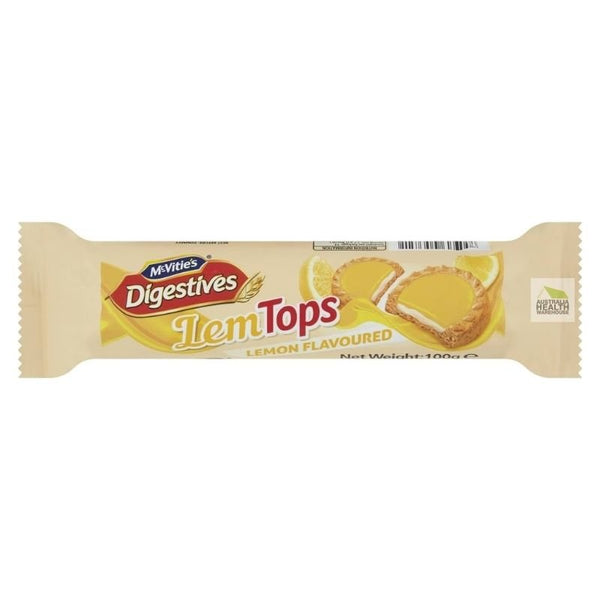 Expiry Date: 10/07/24 Mcvitie's Digestives LemTops Lemon Flavoured 100g