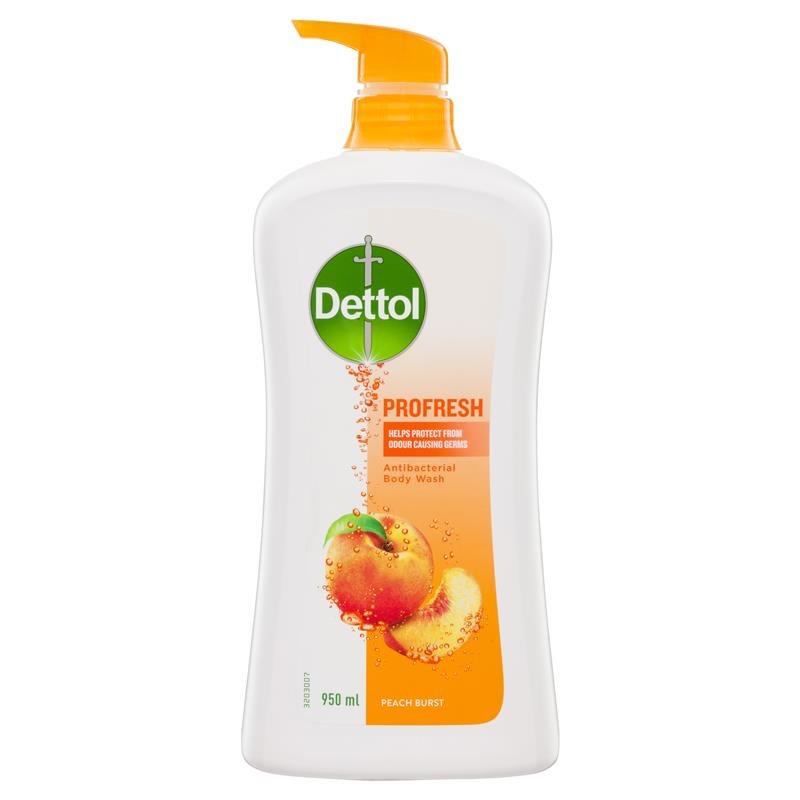 Dettol Profresh Peach Burst pH-Balanced Shower Gel 950mL June 2025