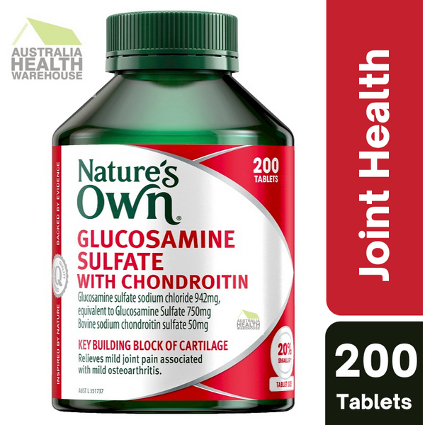 Nature's Own Glucosamine Sulfate with Chondroitin 200 Tablets January 2025