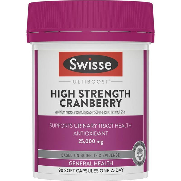 Swisse Ultiboost High Strength Cranberry 25,000mg 90 Capsules March 2025