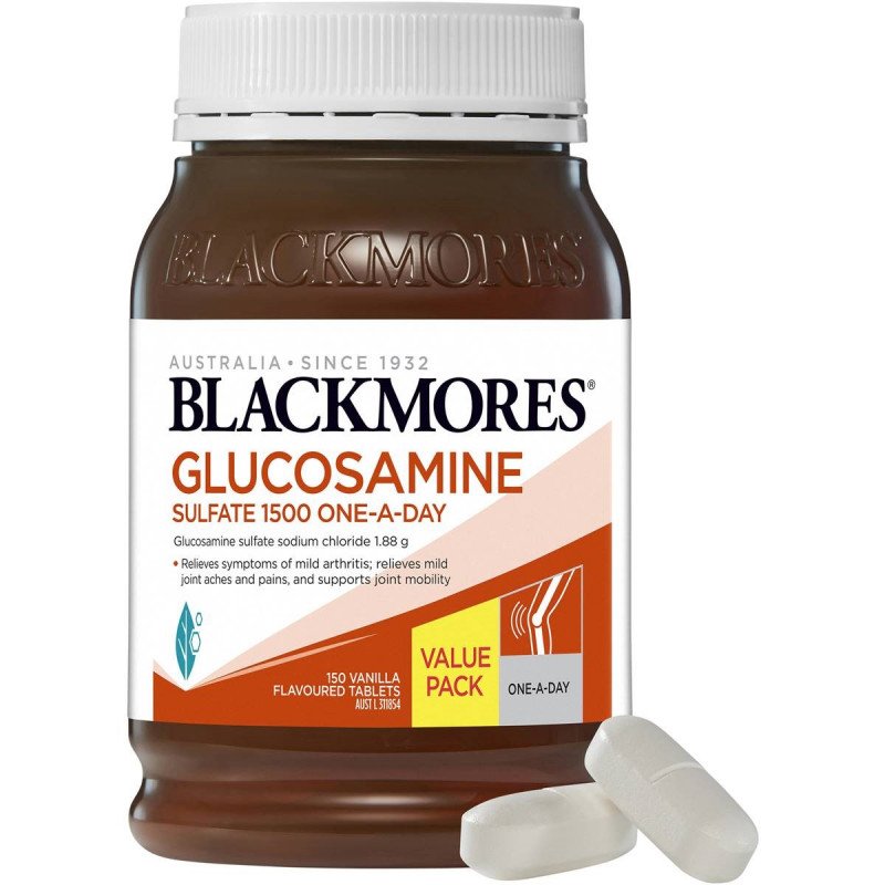 Blackmores Glucosamine Sulfate 1500 One-A-Day 150 Tablets November 2024