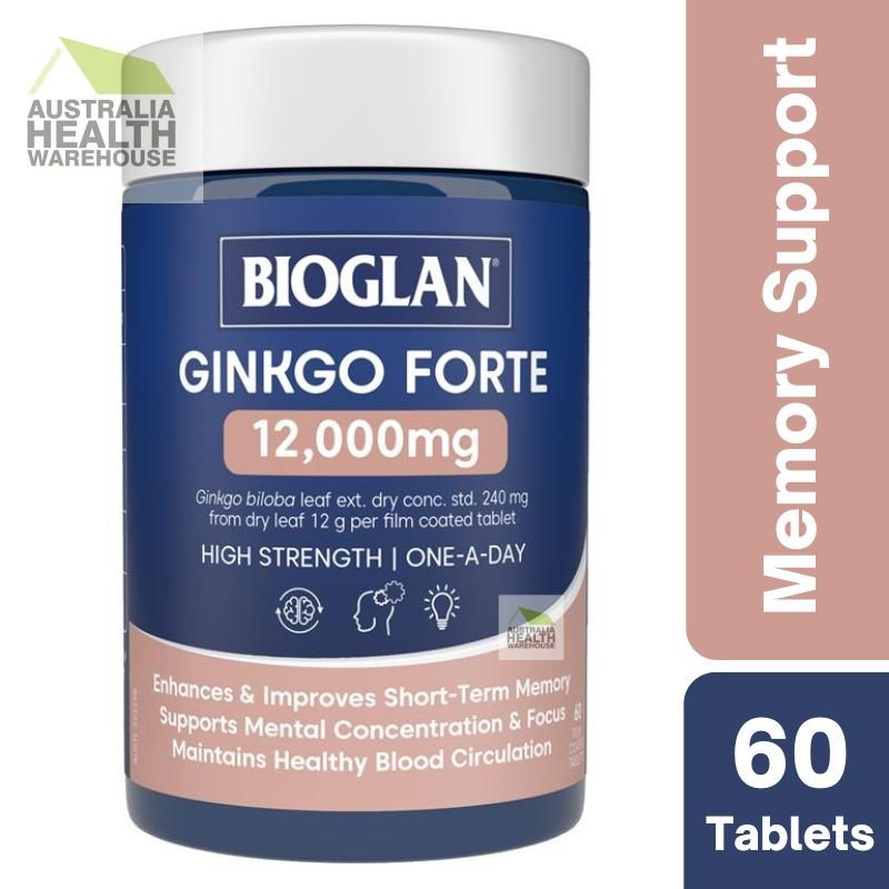 [Expiry: 09/2025] Bioglan Gingko Forte 12000mg 60 Tablets