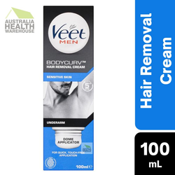 Veet For Men Bodycurv Underarm Hair Removal Cream - Sensitive Skin 100mL January 2024