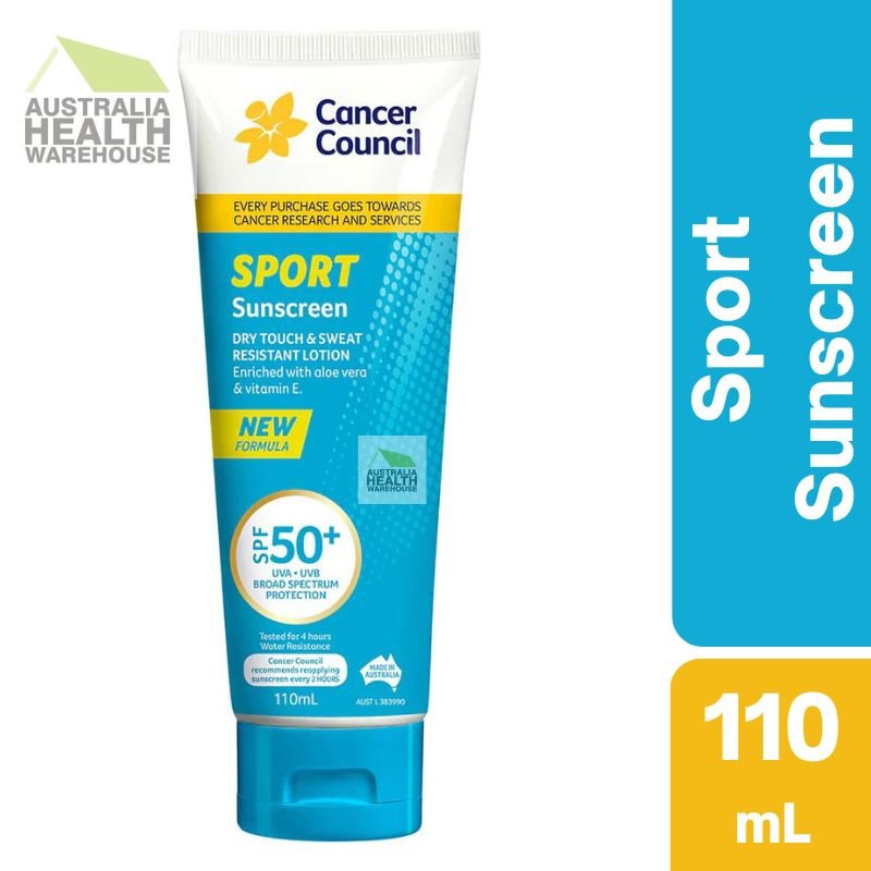 Cancer Council Sport Sunscreen SPF 50+ Tube 110mL June 2026