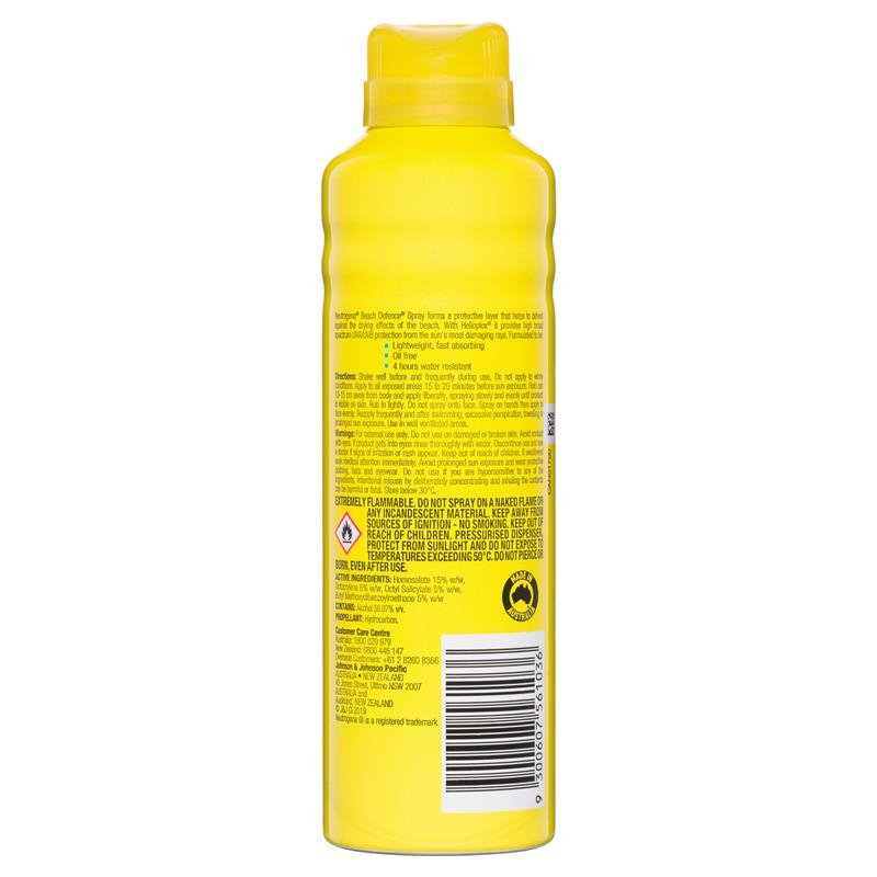 Neutrogena Beach Defence Sunscreen Spray SPF 50 184g July 2024