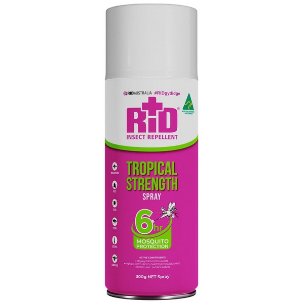 RID Medicated Insect Repellent Tropical Strength Spray 300g