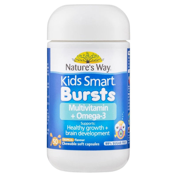 Nature's Way Kids Smart Bursts Multivitamin + Omega-3 50 Capsules August 2024