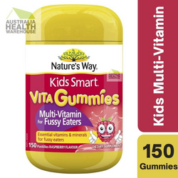 [Expiry: 08/2024] Nature's Way Kids Smart Vita Gummies Multi-Vitamin for Fussy Eaters 150 Gummies