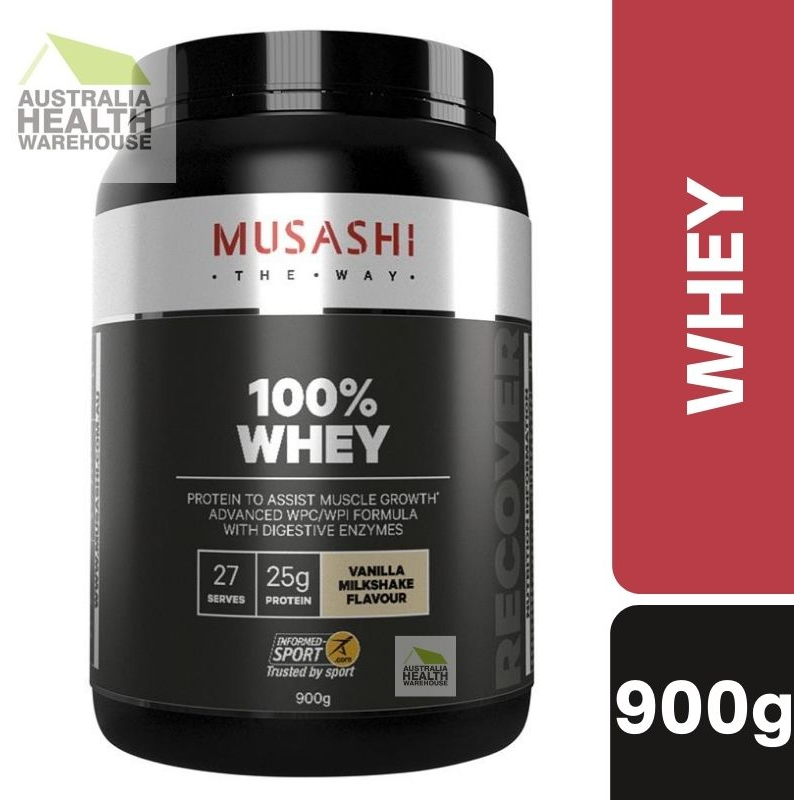 Musashi 100% Whey Vanilla 900g July 2023