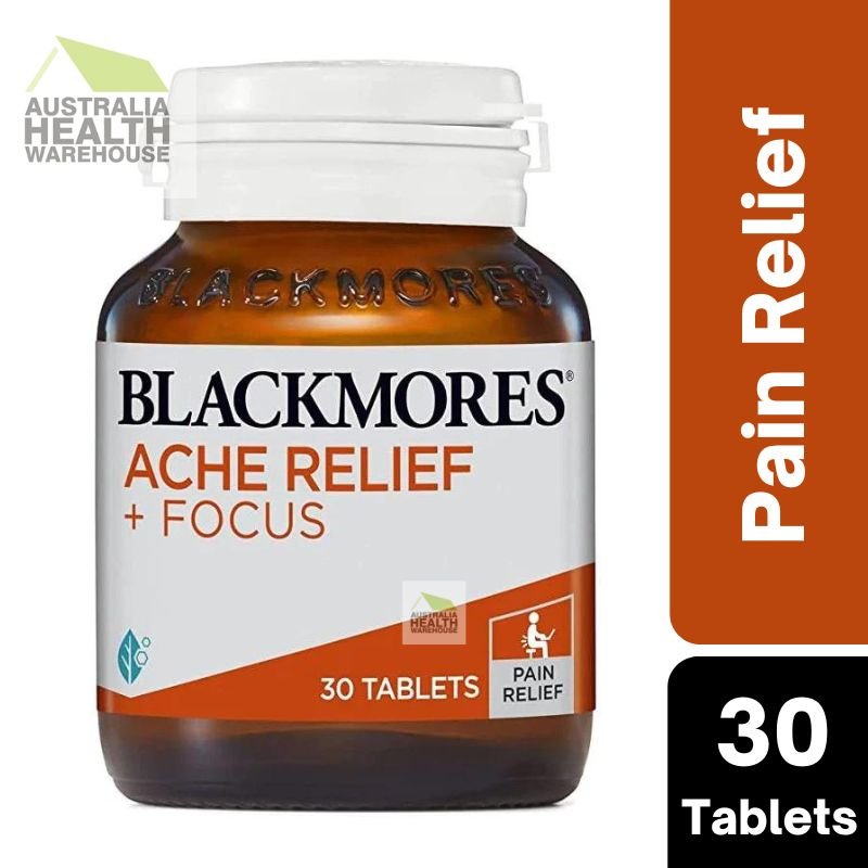 Blackmores Ache Relief + Focus 30 Tablets August 2024