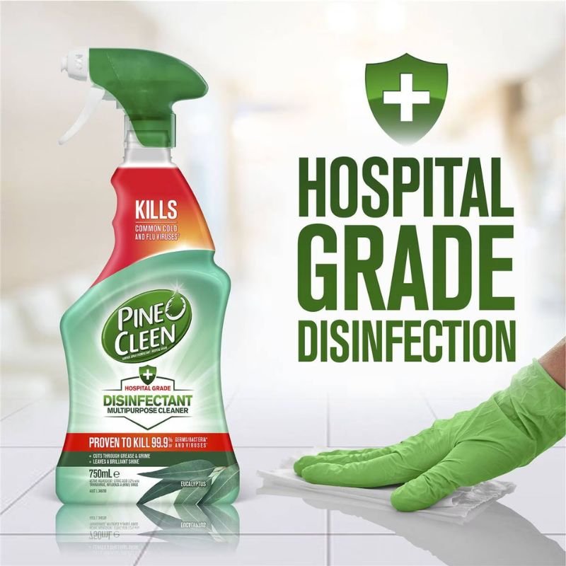 Pine O Cleen Hospital Grade Disinfectant Multipurpose Trigger Spray Eucalyptus 750mL March 2025