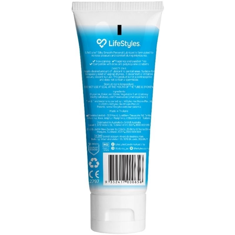 Ansell LifeStyles Silky Smooth Water-Based Lubricant 100g February 2026