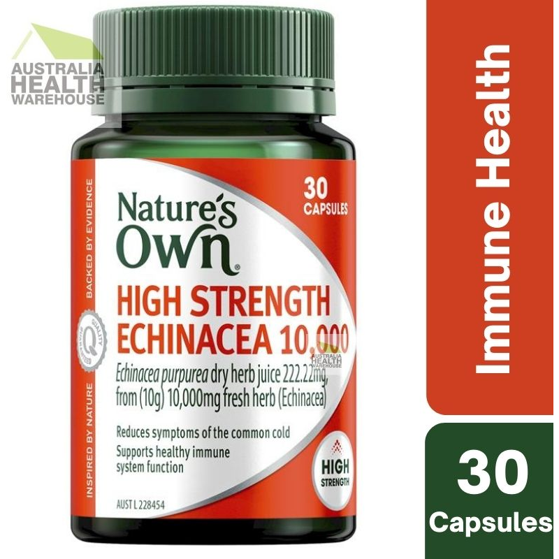 Nature's Own High Strength Echinacea 10,000mg 30 Capsules March 2026