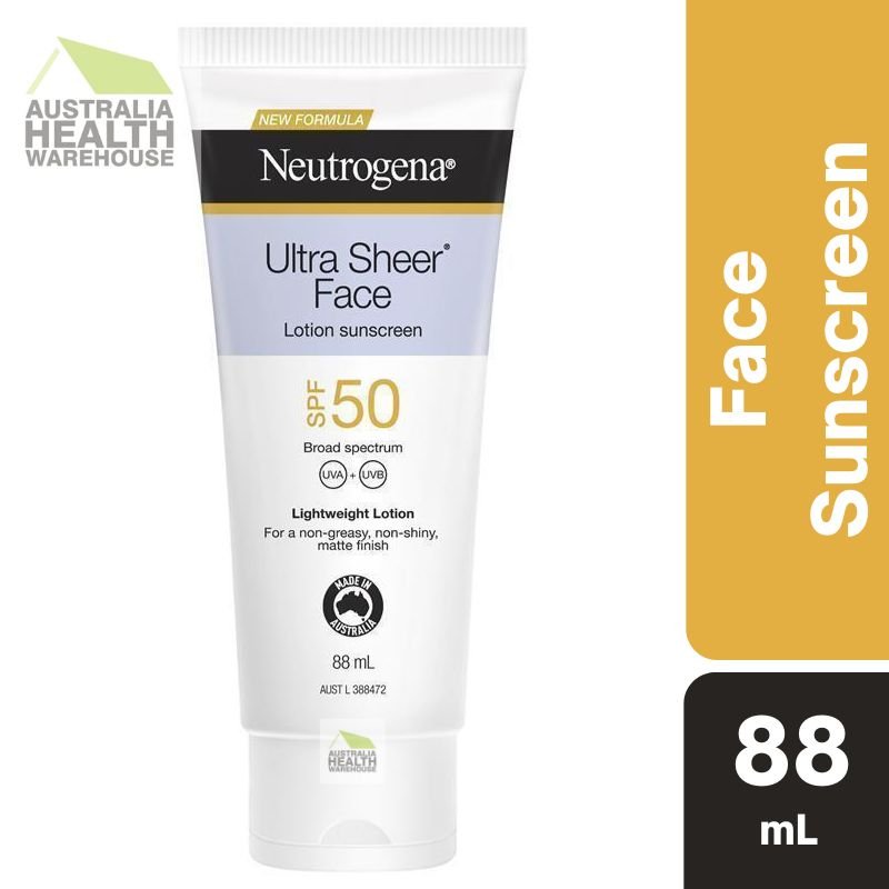 Neutrogena Ultra Sheer Face Lotion Sunscreen SPF 50 88mL October 2025