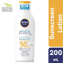 Nivea Sun Sensitive Protect Sunscreen Lotion SPF 50 200mL July 2025