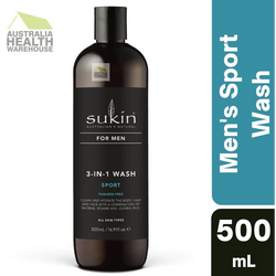 Sukin For Men 3-In-1 Wash Sport 500mL
