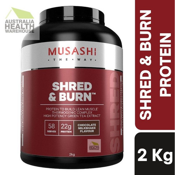 Musashi Shred & Burn Chocolate Milkshake Flavour 2kg January 2025