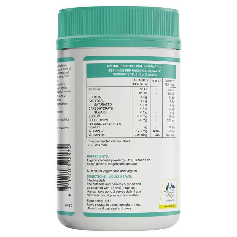 Swisse High Strength Chlorophyll+ 200 Tablets July 2024