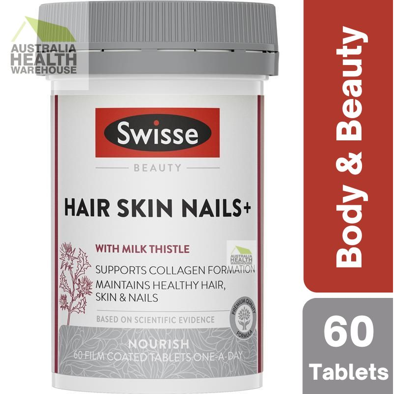 Swisse Beauty Hair Skin Nails+ 60 Tablets January 2026