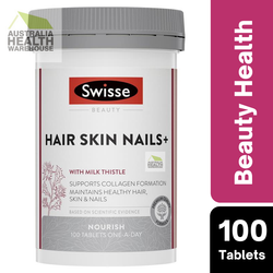 Swisse Beauty Hair Skin Nails+ 100 Tablets February 2025