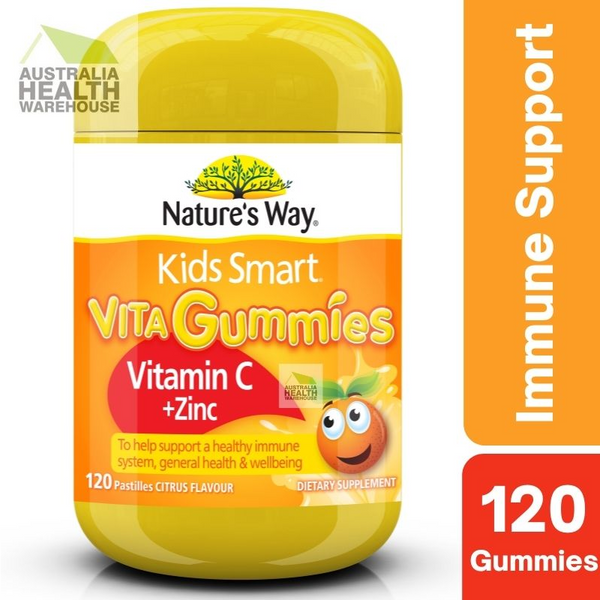 [Expiry: 10/2024] Nature's Way Kids Smart Vita Gummies Vitamin C + Zinc 120 Pastilles