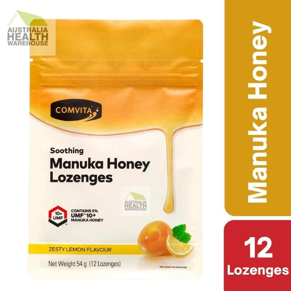 Comvita Manuka Honey Lozenges with Propolis Lemon & Honey 12 Lozenges August 2025