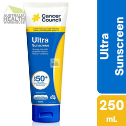 Cancer Council Ultra Sunscreen SPF 50+ Tube 250mL May 2025