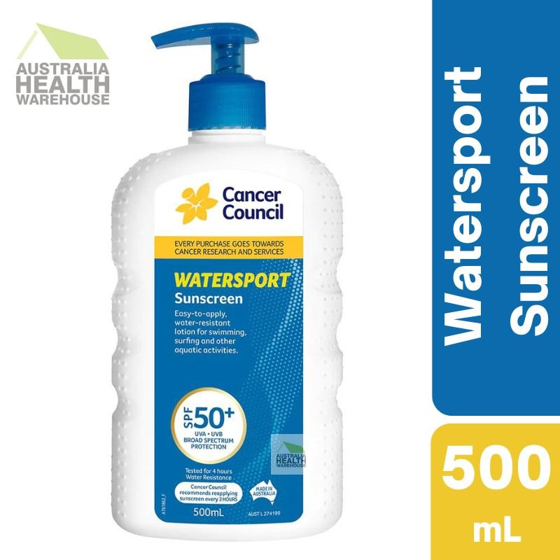 Cancer Council Watersport Pump Sunscreen SPF 50+ 500mL  June 2025