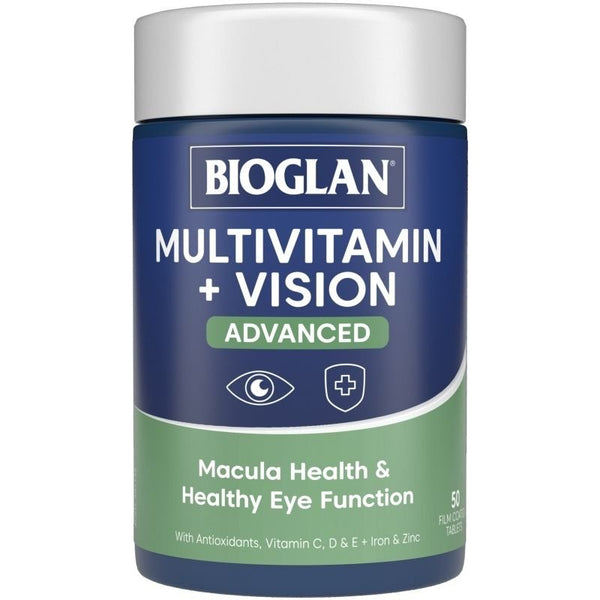 Bioglan Multi Vitamin + Vision Advanced 50 Tablets July 2025