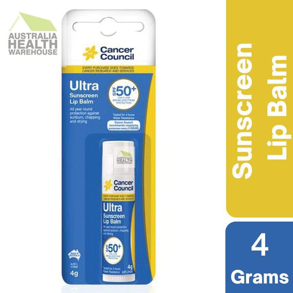 Cancer Council Ultra Sunscreen SPF 50+ Lip Balm 4g January 2025