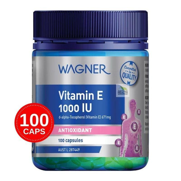 Wagner Vitamin E 1000IU 100 Capsules June 2024