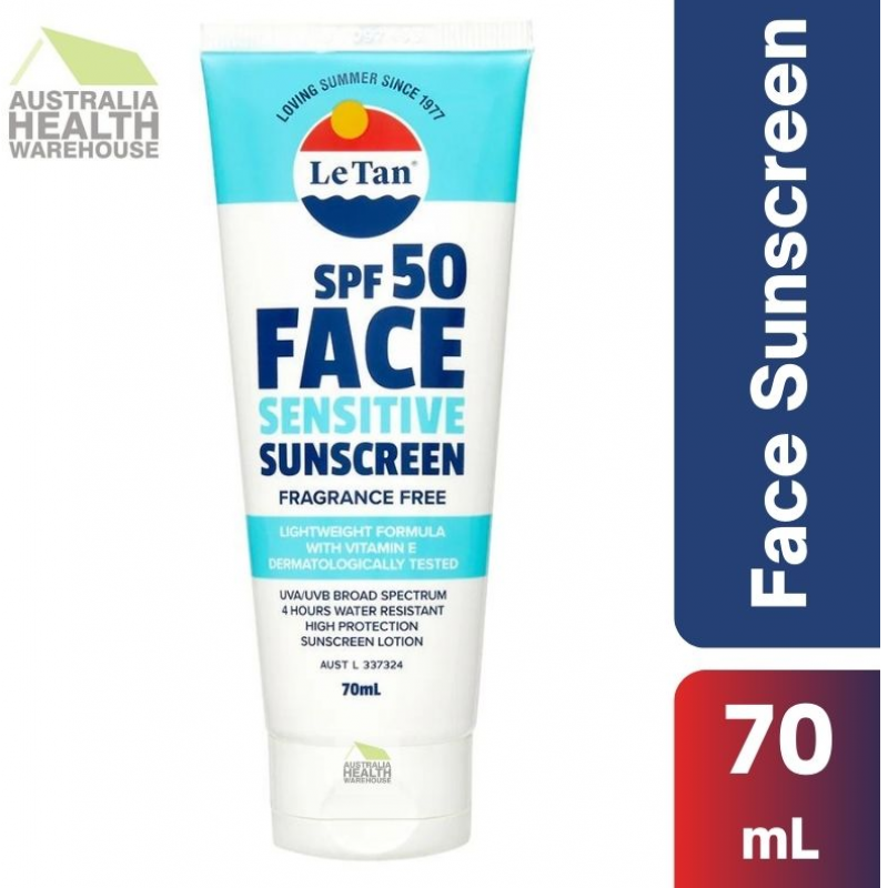 Le Tan SPF 50 Face Sensitive Sunscreen Lotion 70mL October 2024