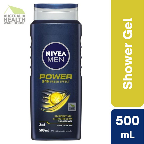 [EXPIRY: August 2024] Nivea Men Power Shower Gel 500mL