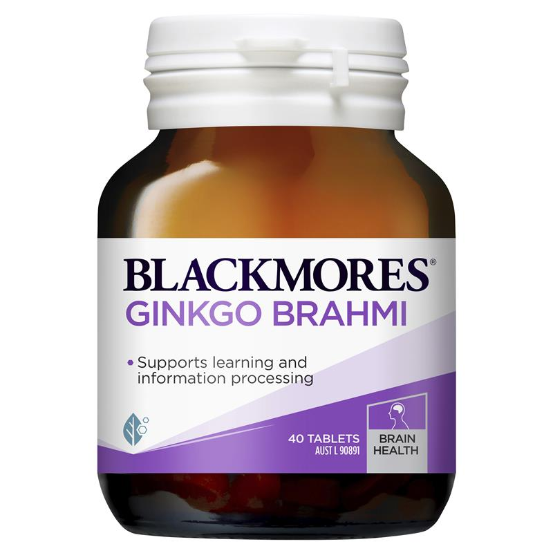 Blackmores Ginkgo Brahmi 40 Tablets July 2025