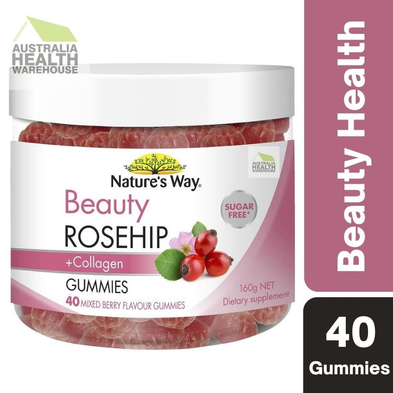 Nature’s Way Beauty Rosehip + Collagen 40 Gummies December 2022